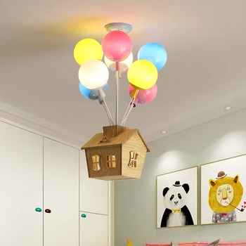 Detská izba balón Prívesok Svetlá cartoon chlapec dievča spálňa izba mš Nordic jednoduché LED žiarovky WF531927