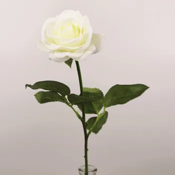 1pcs Umelé Kvety Ruže pre Domáce Stranu Svadobné Dekorácie Skutočný Dotyk Kvety Čerstvé Farba DIY Dekoratívne Kvety