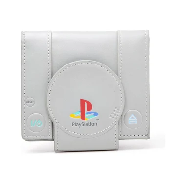 Sony Playstation Jednej Konzole Bi-Fold Wallet PU kvalitné Sivá Tenkú Peňaženku mužov držiteľa Karty