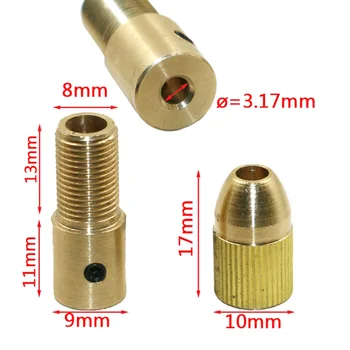 0.5-3.0 mm Mini Vŕtať Collet Set Micro Twist Elektronické Dremel Vŕtať Chuck Keyless Adaptér S 1Pc Kľúča