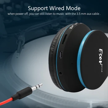 Eson Štýl Bluetooth Slúchadlá Stereo Zvuk Bezdrôtové Slúchadlá S Mikrofónom Slúchadlá Slúchadlá Podpora MP3 FM Rádia v Režime Zvuku vo vysokom rozlíšení