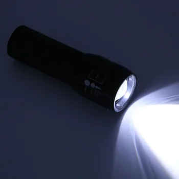 Sanyi Nastaviteľné Priblíženie Zameranie Mini Baterka Q5 LED Baterky Baterky Prenosné Svietidlo Pochodeň Linterna+jazda na Bicykli Silikónové Popruh Darček
