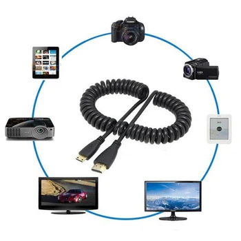Flexibilné Vysokú Rýchlosť HDTV Jar Príslušenstvo Kábel, Adaptér Plug And Play Fotoaparát pozlátené Tablet Mini Black