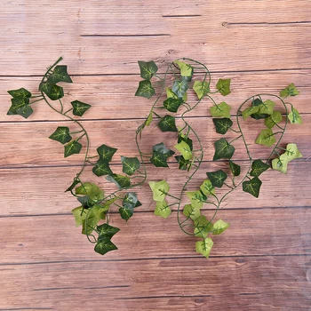 HanHanging Umelé Zelenej Listovej Garland Rastliny Ivy Viniča Lístie Plastové Falošné Rastlín Strana Dodávky