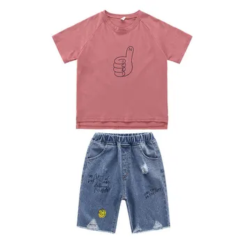 Baby Boy Letné Oblečenie Vek Pre 4 6 8 10 12 13 Rokov 2019 Deti Oblečenie, Krátke Rukávy T-Shirt + Šortky Odevy Chlapčenské Odevy Sady