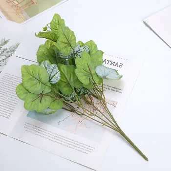Umelé Rastliny Zelenej Trávy Simulácia Listy Zelené Rastliny Plastové kvet falošný list rastlín pre Domáce Záhrada Dekor plastové tráva