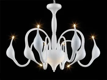Hot Predaj 9 Svetlá Módne Swan Luster Moderné Lampy/Svetlo/Osvetľovacie Zariadenie, Veľkoobchod /Maloobchod Červená/Biela/Čierna/Strieborná/Zlatá