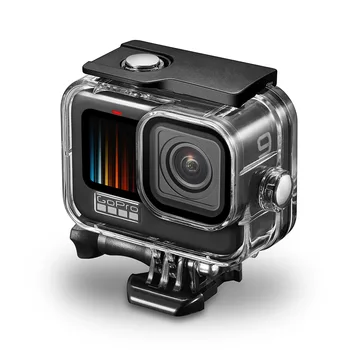 Go Pro 9 60 M Vodotesné puzdro Podvodné Tvrdeného Skla Potápanie Bývanie Kryt Objektívu Filter fr GoPro Hero 9 Black Fotoaparát, Príslušenstvo