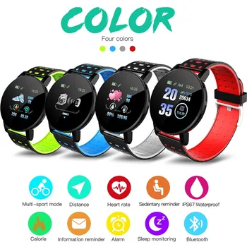 119 Plus Smart Hodinky Srdcovej frekvencie Fitness Tracker Hodinky Dospelých Krvný Tlak Monitor Nepremokavé Športové Smartwatch Pre Android IOS