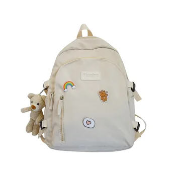 NOVÉ ženské batoh Prímestských Nylon Dámy Batoh Ženy Laptop taška Nepremokavé školské tašky Módny Štýl Nylon Tašky cez Rameno