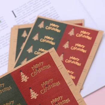 100ks Merry Christmas Package Tesnenie Nálepky Na Darček Label Nálepka Scrapbooking