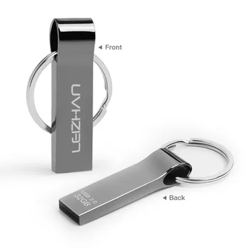 LEIZHAN Vysoko Kvalitný USB Flash Disk Kovové Keychain Pen Drive 64 gb 32 gb, 16 gb 8 gb 4 gb usb memoria stick kl ' úč desing usb 2.0