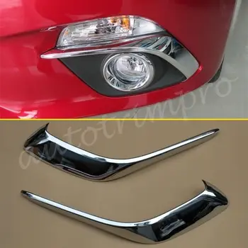2 ks Chróm Predné Počuť Hmlové Svetlo Lampy Foglight Obočie Kryt Výbava vhodné Pre Mazda3 2016 Príslušenstvo Plesne