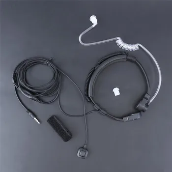 3,5 mm Nastaviteľné Hrdla Mikrofón Slúchadlá Mikrofón Covert Akustické Trubice Slúchadlo Headset S Prstom PTT pre iPhone Android