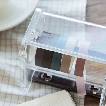 5 Ks/Box Farba Jednoduché washi pásky urob si sám dekorácie pre scrapbooking maskovacia páska lepiaca páska