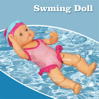Baby Plávanie Bábika Nepremokavé Vzdelávania Inteligentné Elektrické Bábiky Spoločné Hnuteľného Plávať Bábiky Dieťa Hračky Pre Dievčatá, Deti, Darčeky Kvapka Loď
