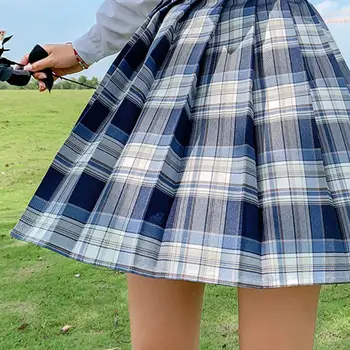 Skladaná Sukňa Vysoký Pás Proti vráskam Japonský Štýl Unikátne-line Krátke Sukne Školskú Uniformu pre Ženy-line Krátke Sukne Scho
