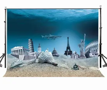 150x220cm Úžasné Podmorské Zobrazenie Pozadie Slávny Európsky Štýl Krajiny Fotografia v Pozadí