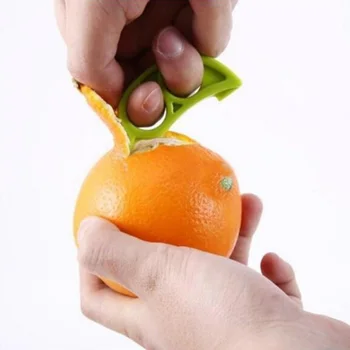 Kreatívne Orange Škrabka Jednoduché Otvárač Citrón Slicer Fréza Plastová domov malú myš Roztomilý plastové krájané ovocie striptérka zariadenie B019-2
