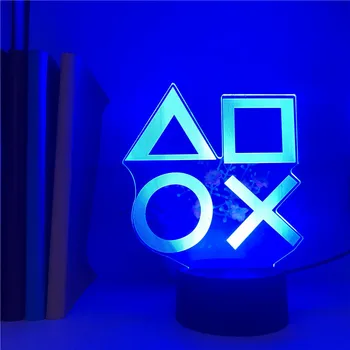 PlayStation herňa, Stôl Nastavenia Osvetlenie Interiéru LED Nočné Lampy na Stôl Herné Konzoly Ikonu Logo Senzor Svetla Darček pre Deti