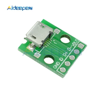 20pcs MICRO USB na DIP Adaptér 5pin Samica Konektor B Typu PCB Konvertor