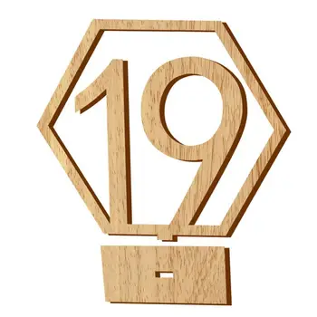 1-20 Čísla Dreva Znaky Svadby Hexagon Tabuľka Číslo Drevený Stôl Čísla Rustikálny Svadobné Angažovanosť Číslo Sedadla Prihlásiť