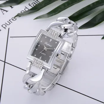 LVPAI Luxusné Quartz Hodinky Ženy Vente HOT Predaj Zliatiny Obdĺžnik наручные часы Jednoduché Femmes Montres Náramok Montre Náramkové Hodinky