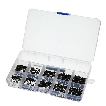 500 ks Legovanej Ocele Prenosný Počítač Skrutky, Čierna Mini Hardvéru Skrutky Nastavte Na Univerzálny Notebook Repair Tool