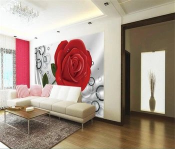 Beibehang Veľké vlastnú tapetu jednoduché atmosféru red rose, TV joj, obývacia izba, spálňa domáce dekorácie na stenu