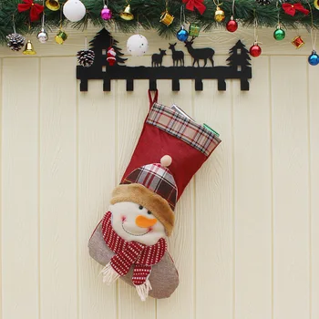 Vianočné Party Dekorácie Pančuchy Ponožky Deti Vianočný Darček Držiteľ Puzdro Vianočný Stromček Visí Ozdoby Darček Cukríky Tašky