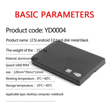 YD4 2.5 palcový Pevný Disk Prípade HDD SSD Krytu Nástroj Zadarmo SATA na USB 3.0 Adapter pre Domácnosť Počítačové Príslušenstvo