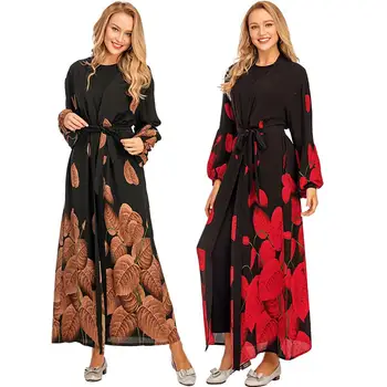 Ramadánu Pomoci Mubarek Dubaj Abaya Kimono Cardigan Abayas Pre Ženy Turecko Hidžáb Moslimské Oblečenie Kaftan Islam Oblečenie Župan Femme Ete
