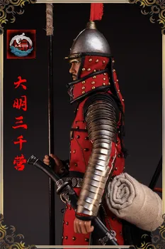 Zberateľskú 1/6 Rozsahu JS-001 Antické Vojenské Dynastie Ming Oblasti Vojakov Jazdectvo Prápor Obrázok Modelu pre Fanúšikov