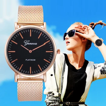 Najpredávanejšie v zahraničí dámske hodinky zlaté oka mäkký pás Ženy hodinky Geneva dievčatá hodiny ženy módny náramok žena náramkové hodinky