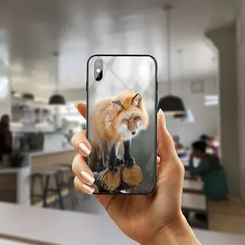 Krásne Zviera Vlk Na Snehu Tvrdeného Skla Telefón púzdra pre IPhone 5 5S SE 2020 6 6 7 8 Plus X XR XS 11 12 Pro Max Coque