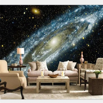 Beibehang Tapety vlastnú tapetu nástenná maľba atmosféru fantasy galaxy hviezdne hmloviny strop obývacia izba TV pozadí na stenu
