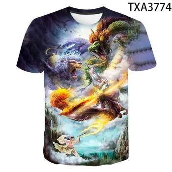 Hot Predaj Dragon Digitálna Tlač 3D Posádky Krku, Krátke Sleeve T-shirt pre Mužov a Ženy