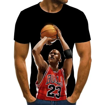 Horúce Basketbal Superstar 3D Grafické Tlače T-shirt Lete Pohodlné Kolo Krku Mužov a Žien Ulici Harajuku Top T-shirt