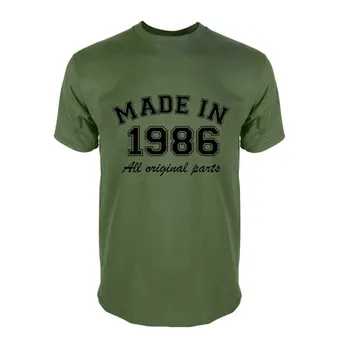 Všetky originálne diely vyrobené v roku 1986 pánske T-shirt bavlny O golier Nové T-shirt pánske Krátke rukávy pánske Letné T-shirt pánske, aby