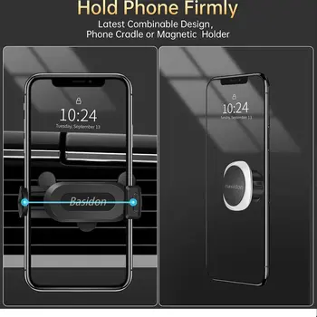 Auto, Mobilný Telefón Mount Air Vent Clip Držiak Univerzálny handsfree Kolísky Magnetického Držiaka Telefónu Kompatibilný s iPhone 12 11 Samsung