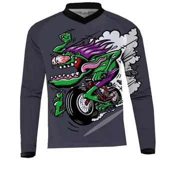 2019 nové Enduro Jeresy Zjazdové Jersey MTB Offroad dlho motocykel dlho motocross Závodné Koni, Cyklistika Dres dlhý T-shirt