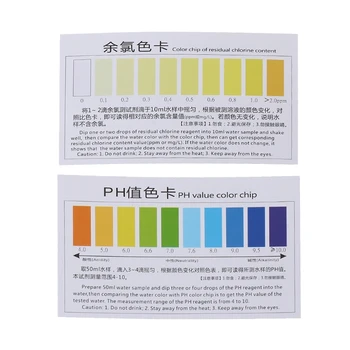 Praktické pH A2O pH Vody OTO Dual Test Kit s Test Karty pre 100-125 testy