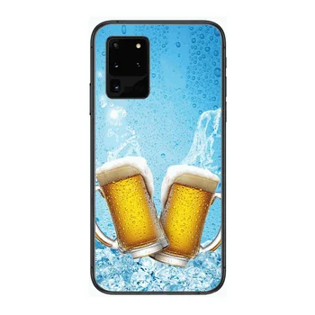 Cool Teplé pivo módny Štýl Telefón cover obal Pre SamSung Galaxy S 6 7 8 9 10 20 Plus Okraj E 5G Lite Ultra jemný čierny nárazník