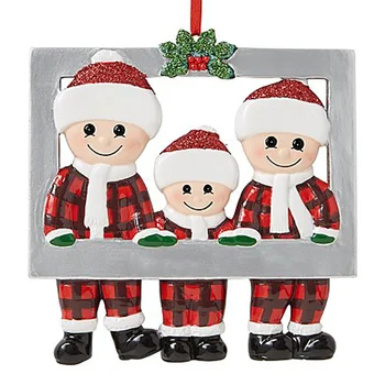 Kreatívne Roztomilý Family Photo Frame Prívesok Vianočný Strom Dekorácie Ornament