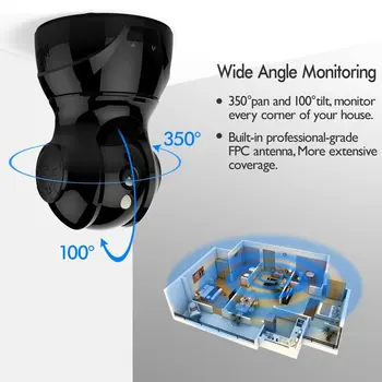 2,4 GHz Bezdrôtová WiFi IP Kamera 1080P HD Baby Monitor Detekcia Pohybu obojsmerné Audio Night Vision Camera Home Security Monitor