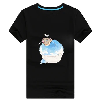Čierne tričko Anime Kimetsu č Yaiba Tričko Démon Vrah Úlohu Kamado Nezuko T-tričko Unisex Lete Bežné Tlač Tee