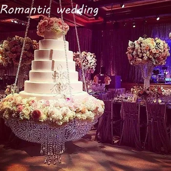 Svadobné visí tortu stojan fantasy svadby na kľúč a svadobnú tortu dekor lustre