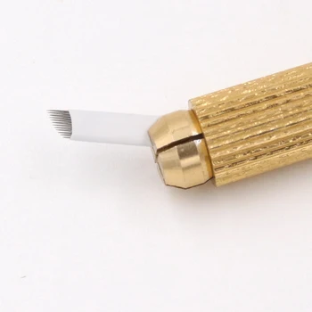 50pcs vysokej quality9F jednorazové microblading trvalé ihly príručka pero, micro čepeľ 9pin na obočie doprava zadarmo