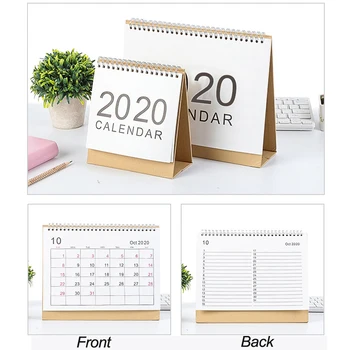 2020 Desk-Top Flip Kalendárny Týždeň Zobraziť Postaviť Office Home Plánovač Nové