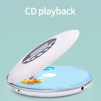 Prenosný CD Prehrávač, pre Dospelých, Študentov, Deti Osobné Kompaktný Disk, CD Prehrávač so Slúchadlami Jack, Walkman s LCD Displej-Bla